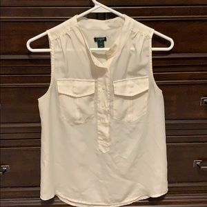 J.Cream sleeveless blouse